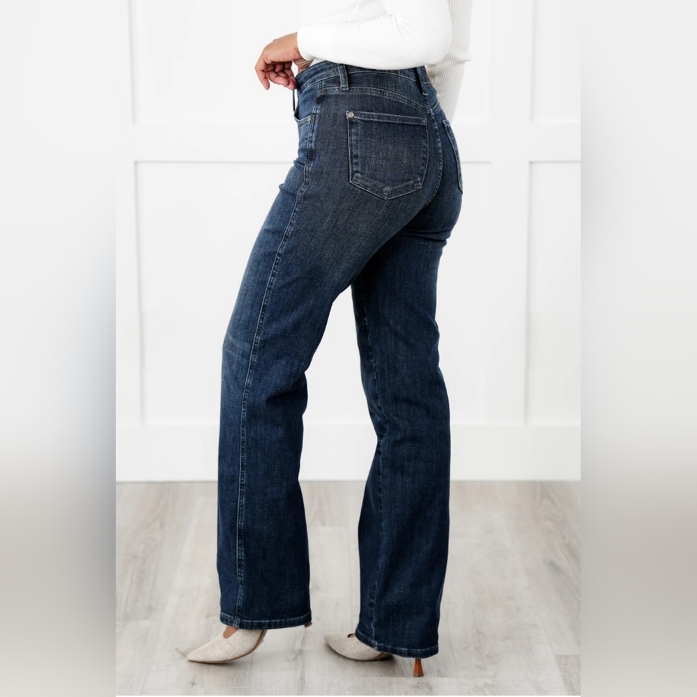 Judy Blue MR Tummy Control Classic Dark Wash Straight Fit Jeans Various NEW - Picture 11 of 16